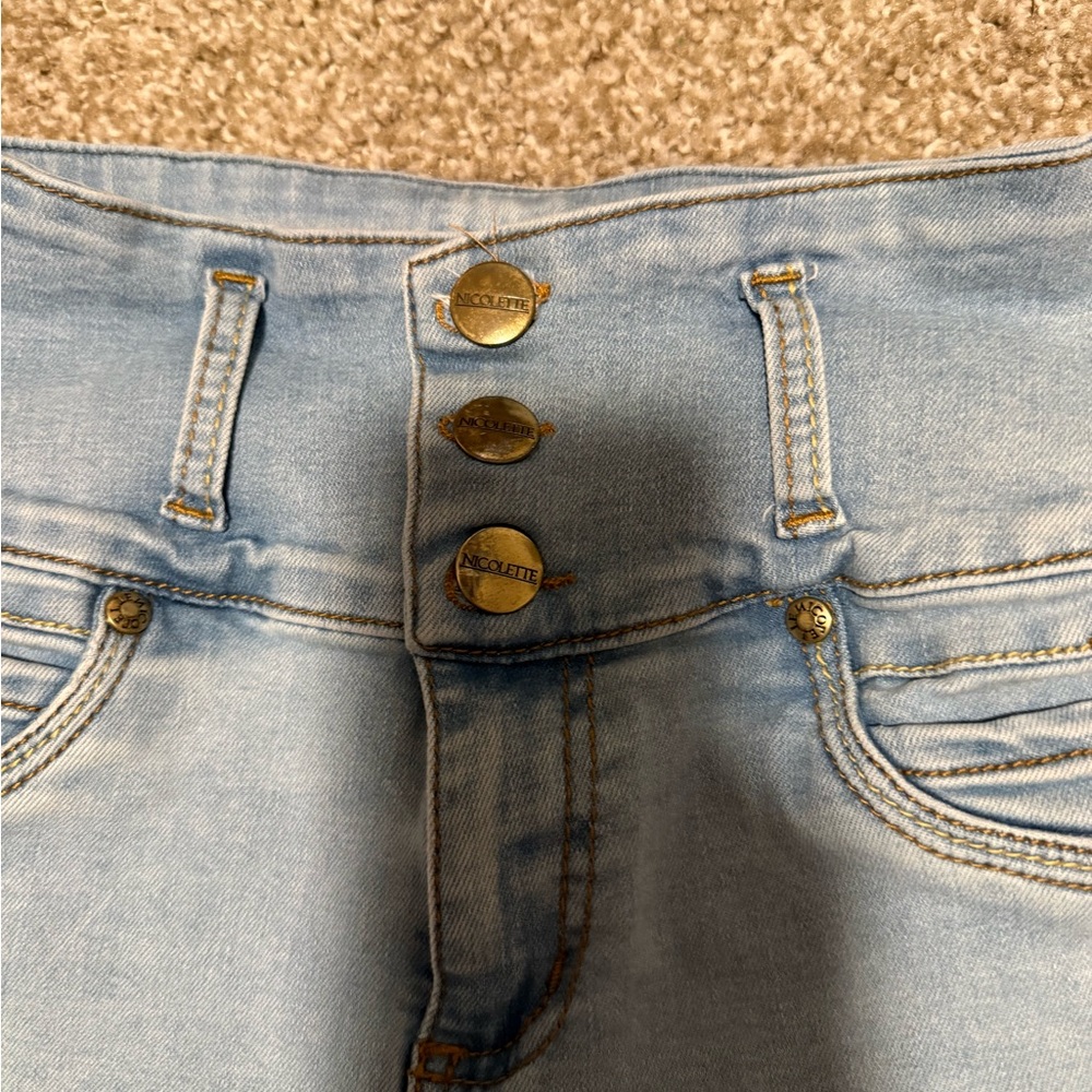 Nicolette Columbian Classic Light Blue Skinny Jeans - Picture 2 of 5